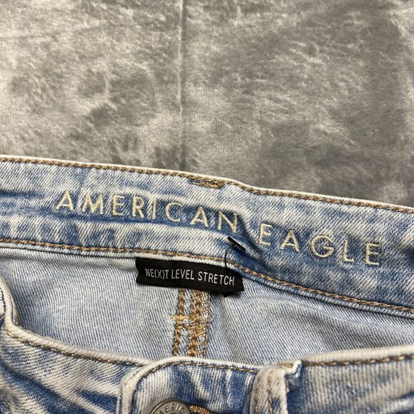 American Eagle Next Level Stretch Distressed Super Hi Rise Jegging Womens 2S - Picture 9 of 14